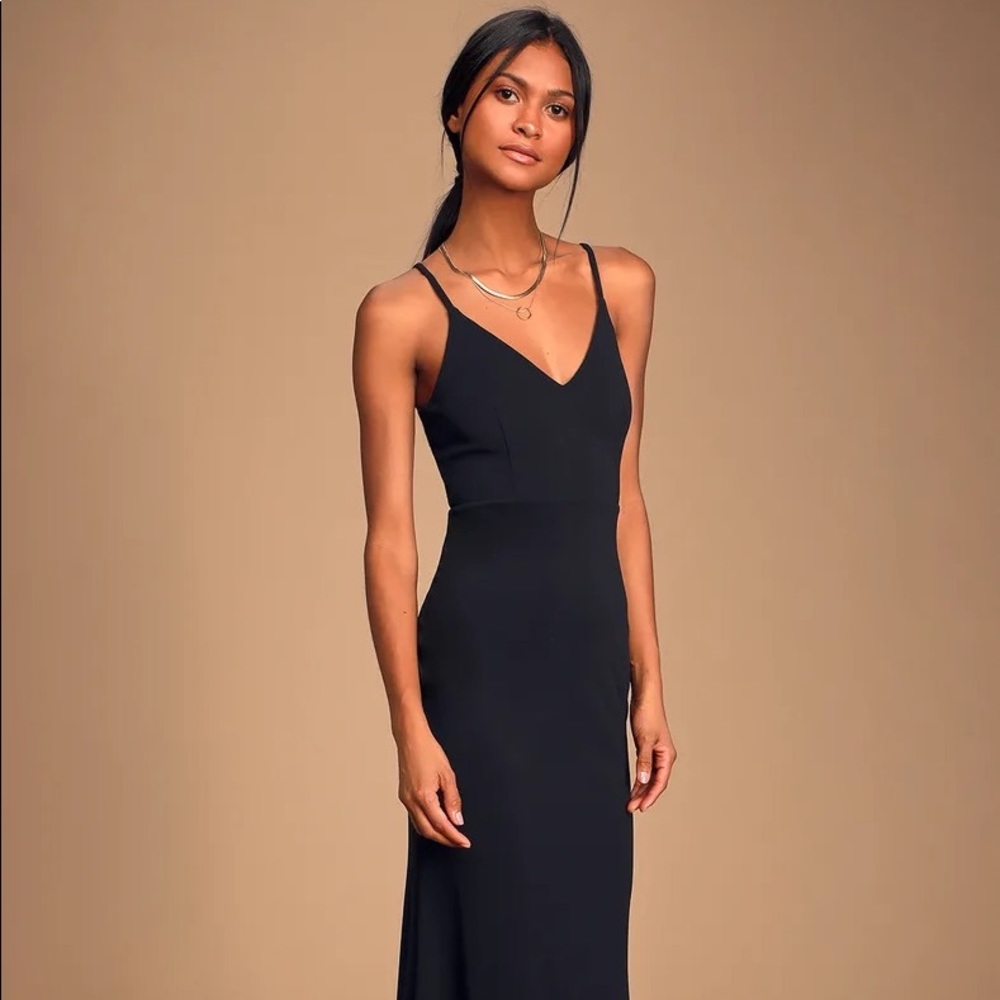Lulus Black Bridesmaids Dress, Size XS